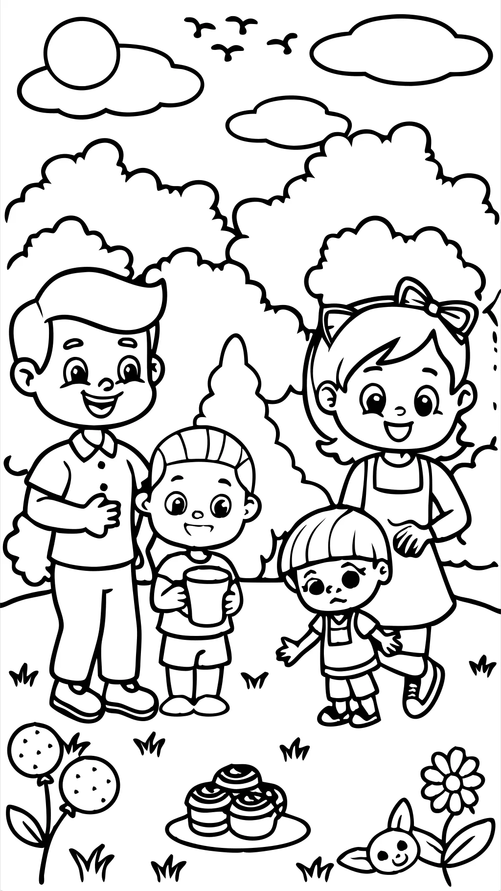 coloring pages of mom and dad